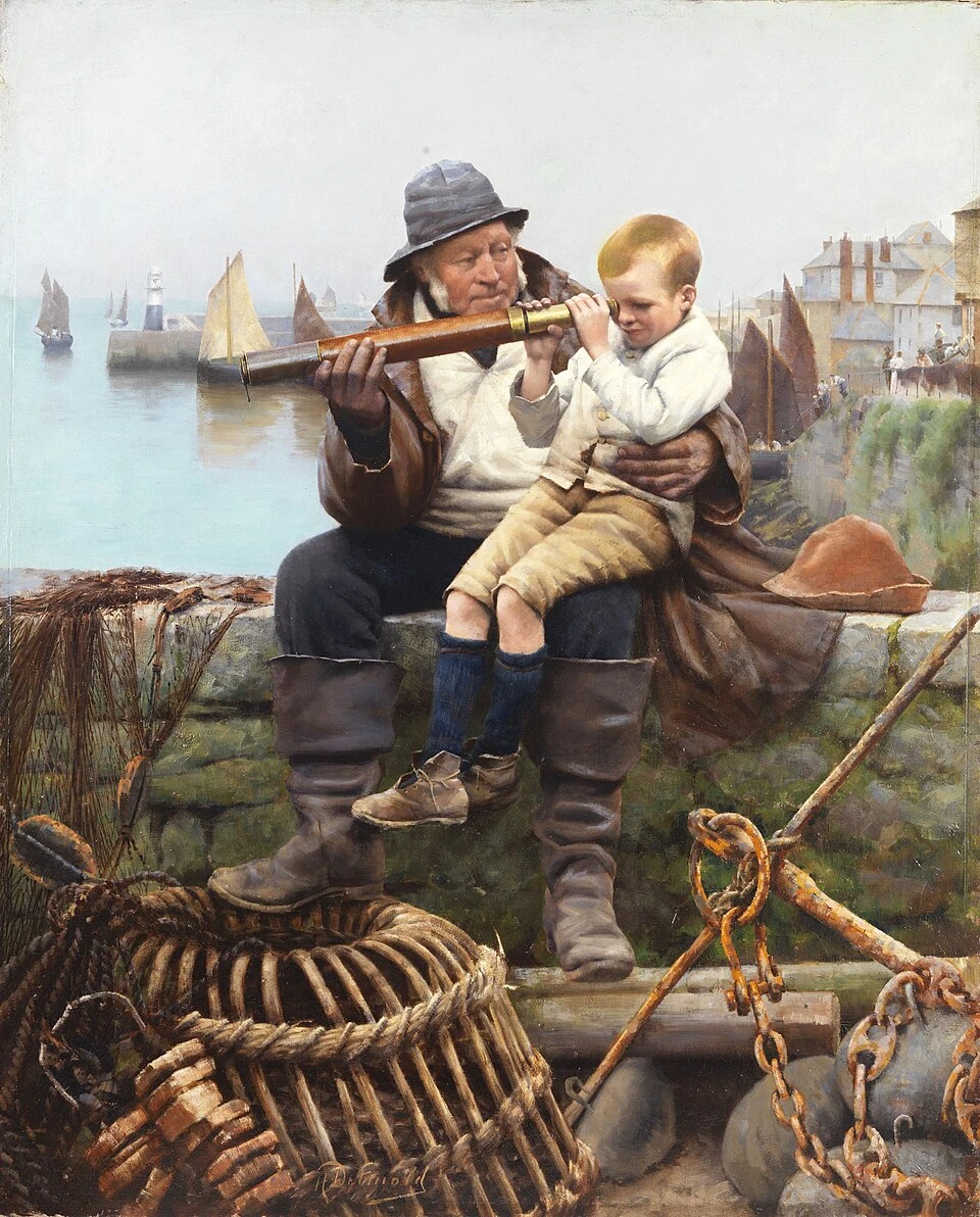 1854-Henry Edward Detmold - Il canocchiale
